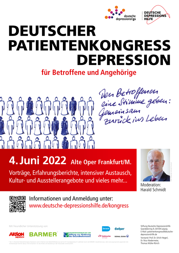 Plakat mit Informationen zum Deutschen Patientenkongress Depression