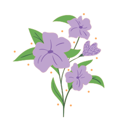 Gemalte lila Petunia-Blume