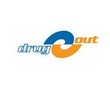 Drug-Out-Logo mit zwei Halbkreisen und Schriftzug Drug-Out